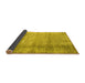 Sideview of Abstract Yellow Contemporary Rug, con2582yw