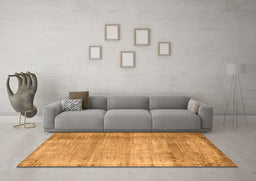 Machine Washable Abstract Orange Contemporary Area Rugs in a Living Room, wshcon2582org