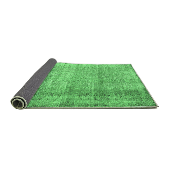 Sideview of Abstract Emerald Green Contemporary Rug, con2582emgrn