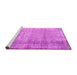 Sideview of Machine Washable Abstract Pink Contemporary Rug, wshcon2582pnk