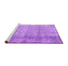 Sideview of Machine Washable Abstract Purple Contemporary Area Rugs, wshcon2582pur