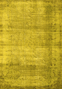 Abstract Yellow Contemporary Rug, con2582yw