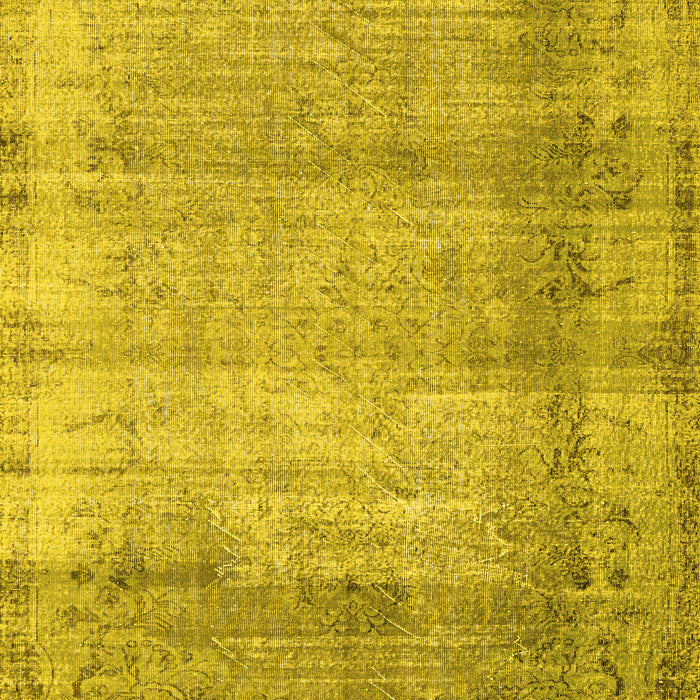 Abstract Yellow Contemporary Rug, con2582yw