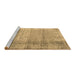 Sideview of Machine Washable Abstract Brown Contemporary Rug, wshcon2582brn