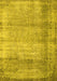 Machine Washable Abstract Yellow Contemporary Rug, wshcon2582yw