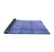 Sideview of Abstract Blue Contemporary Rug, con2582blu