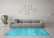 Machine Washable Abstract Light Blue Contemporary Rug in a Living Room, wshcon2582lblu