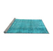 Sideview of Machine Washable Abstract Light Blue Contemporary Rug, wshcon2582lblu