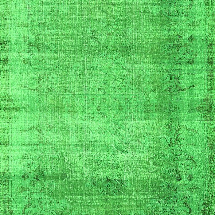 Abstract Green Contemporary Rug, con2582grn