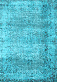 Abstract Light Blue Contemporary Rug, con2582lblu