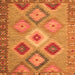 Serging Thickness of Southwestern Orange Country Rug, con2583org