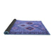 Sideview of Southwestern Blue Country Rug, con2583blu