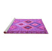 Sideview of Machine Washable Southwestern Purple Country Area Rugs, wshcon2583pur