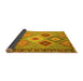 Sideview of Southwestern Yellow Country Rug, con2583yw