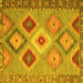 Square Southwestern Yellow Country Rug, con2583yw