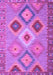 Machine Washable Southwestern Purple Country Area Rugs, wshcon2583pur