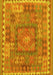 Machine Washable Southwestern Yellow Country Rug, wshcon2584yw