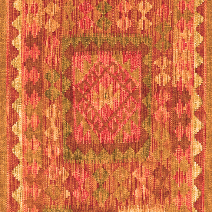 Serging Thickness of Machine Washable Southwestern Orange Country Area Rugs, wshcon2584org