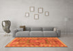 Machine Washable Southwestern Orange Country Area Rugs in a Living Room, wshcon2584org