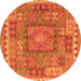 Machine Washable Southwestern Orange Country Area Rugs, wshcon2584org