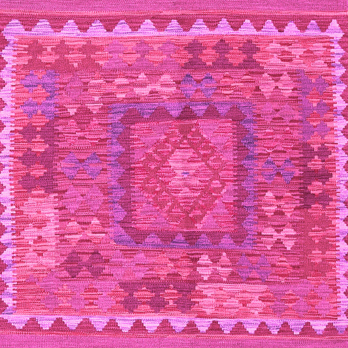 Square Southwestern Pink Country Rug, con2584pnk