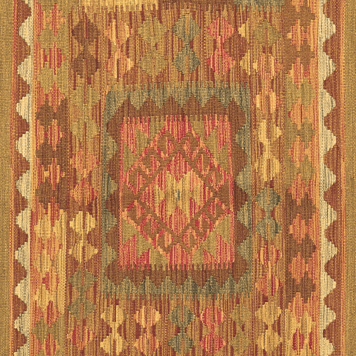 Machine Washable Southwestern Brown Country Rug, wshcon2584brn