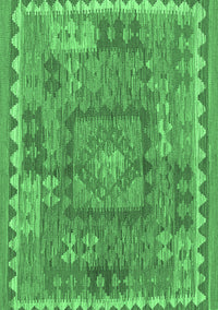 Southwestern Emerald Green Country Rug, con2584emgrn