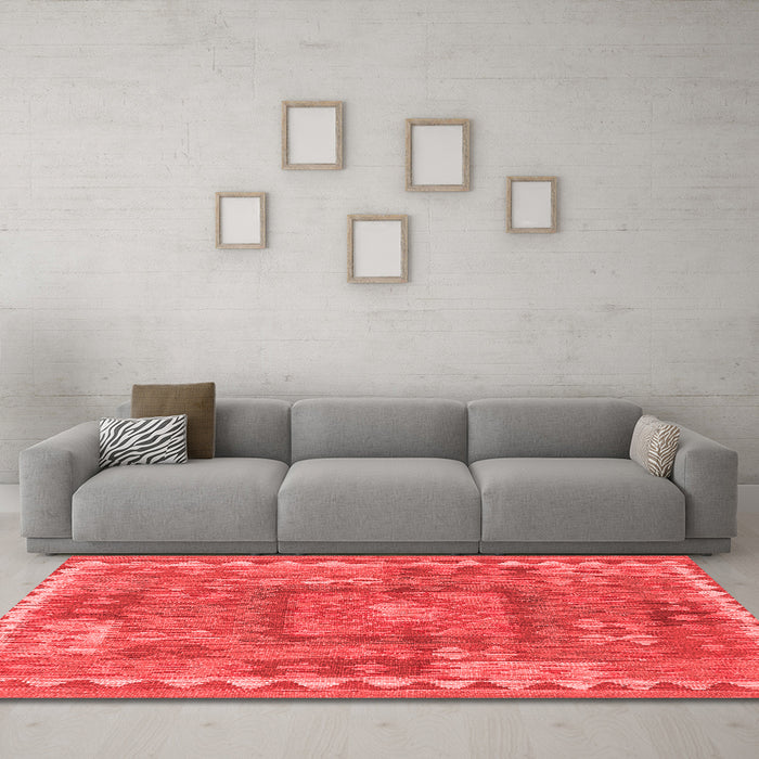 Country Red Washable Rugs