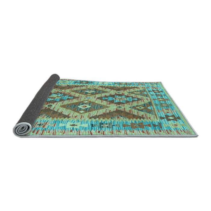 Sideview of Abstract Light Blue Contemporary Rug, con2585lblu