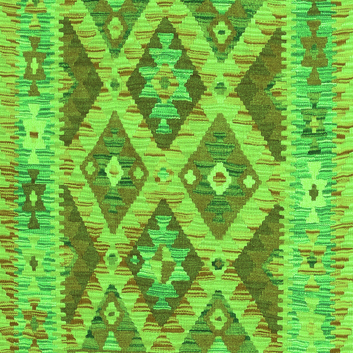 Serging Thickness of Machine Washable Abstract Green Contemporary Area Rugs, wshcon2585grn
