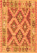 Abstract Orange Contemporary Rug, con2585org