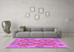 Machine Washable Abstract Purple Contemporary Area Rugs in a Living Room, wshcon2585pur