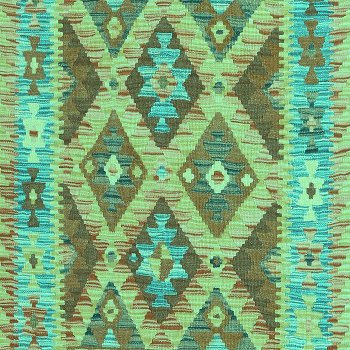 Machine Washable Abstract Turquoise Contemporary Area Rugs, wshcon2585turq