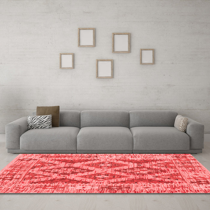 Contemporary Red Washable Rugs