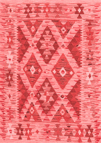 Abstract Red Contemporary Rug, con2585red