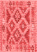 Abstract Red Contemporary Area Rugs