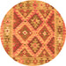 Machine Washable Abstract Orange Contemporary Area Rugs, wshcon2585org