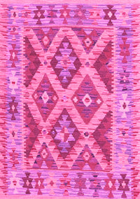 Abstract Pink Contemporary Rug, con2585pnk