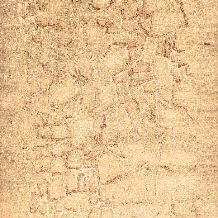 Machine Washable Abstract Brown Contemporary Rug, wshcon2586brn