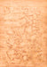 Abstract Orange Contemporary Rug, con2586org