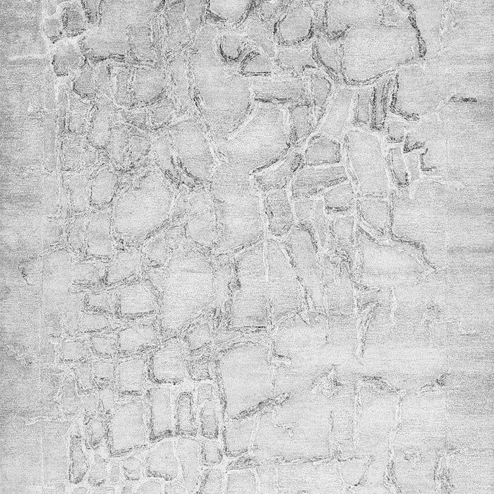 Serging Thickness of Machine Washable Abstract Gray Contemporary Rug, wshcon2586gry