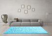 Machine Washable Abstract Light Blue Contemporary Rug in a Living Room, wshcon2586lblu