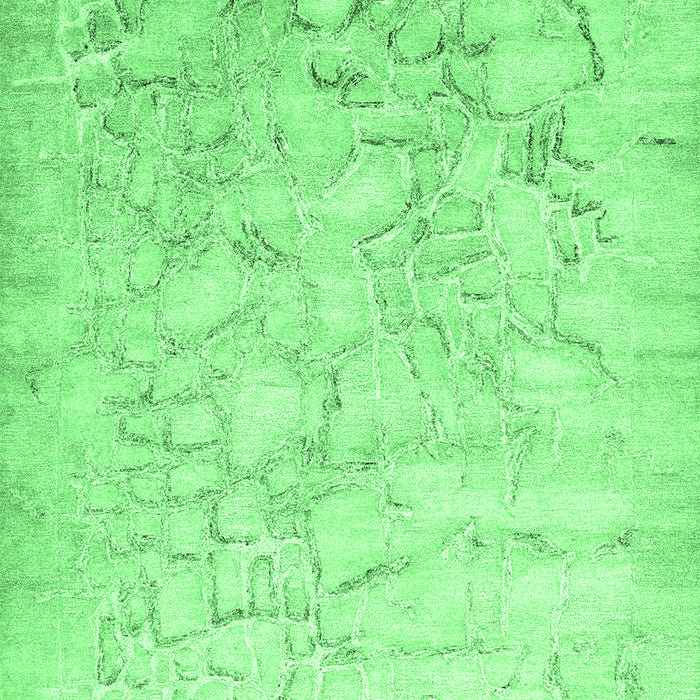 Machine Washable Abstract Emerald Green Contemporary Area Rugs, wshcon2586emgrn