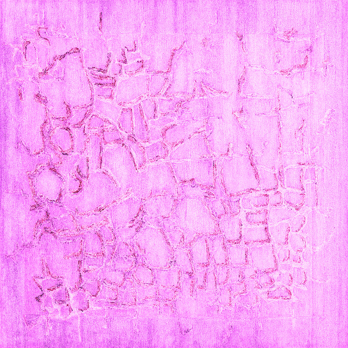 Square Machine Washable Abstract Pink Contemporary Rug, wshcon2586pnk