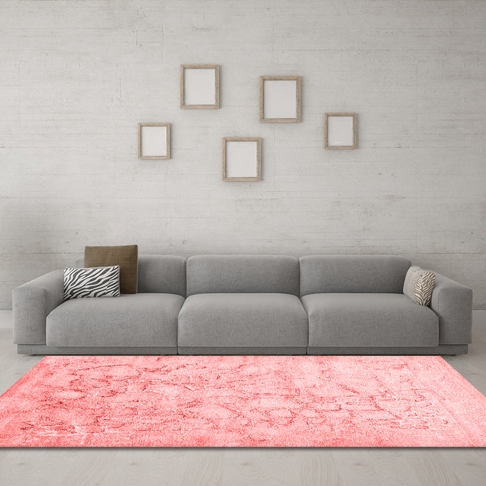 Contemporary Red Washable Rugs