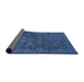 Thickness of Contemporary Bright Navy Blue Modern Rug, con2587