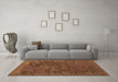 Machine Washable Abstract Orange Contemporary Area Rugs in a Living Room, wshcon2587org