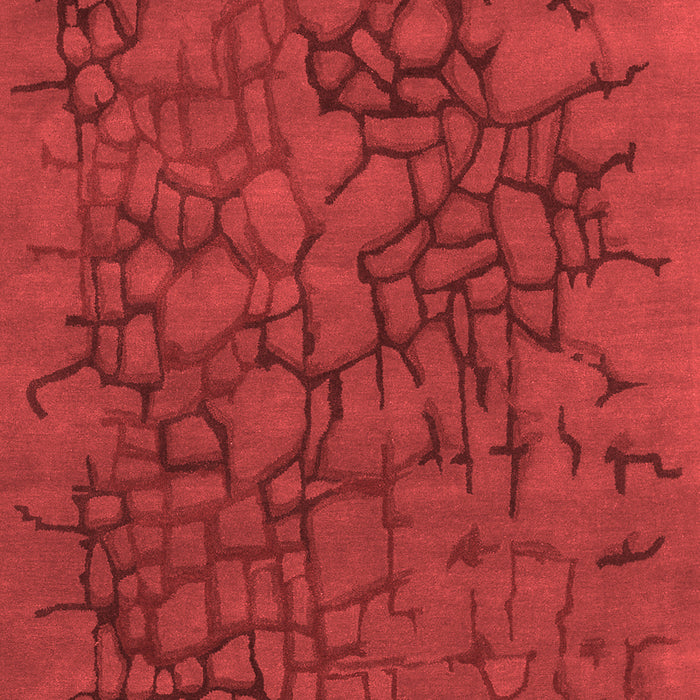 Machine Washable Abstract Red Contemporary Rug, wshcon2587red