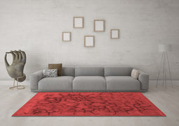 Contemporary Red Washable Rugs