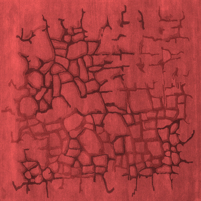 Machine Washable Abstract Red Contemporary Rug, wshcon2587red